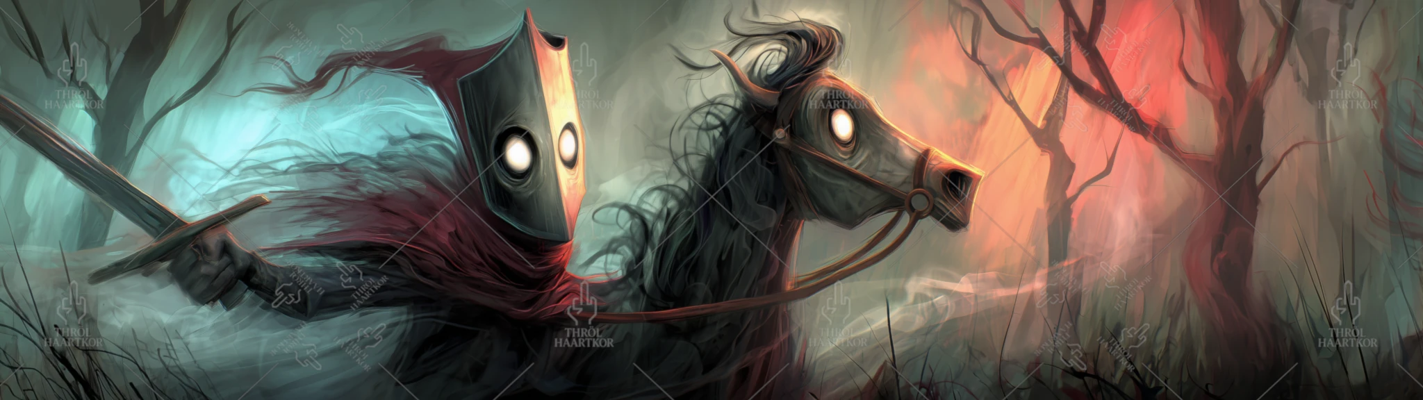 It Will Cut - 32:9 - A stylized Castle Crashers knight