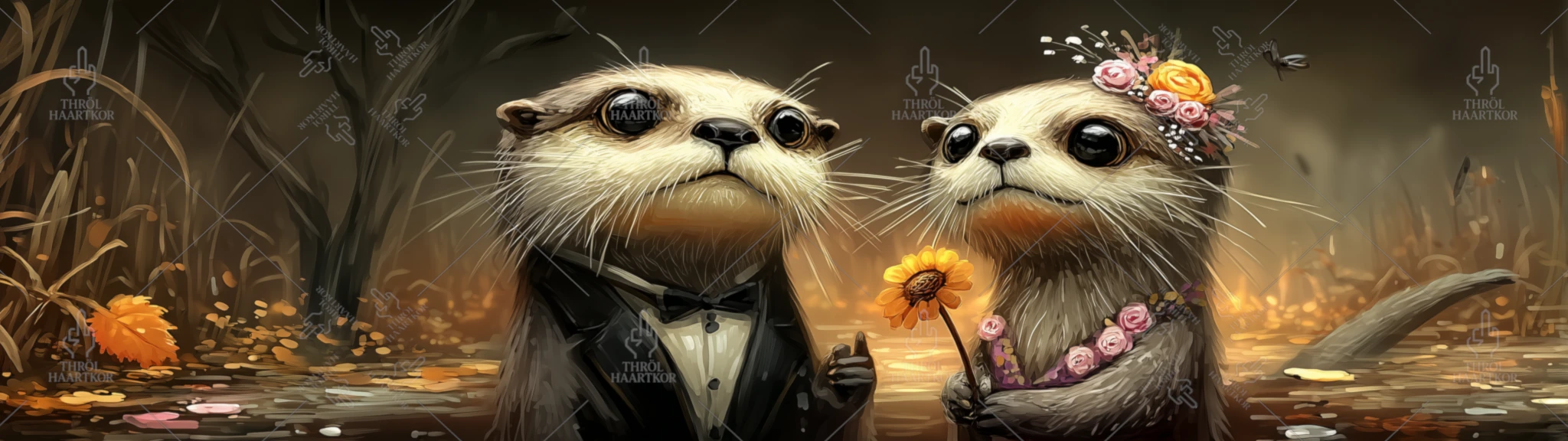 Otters 1 - 32:9 - A couple of adorable otters