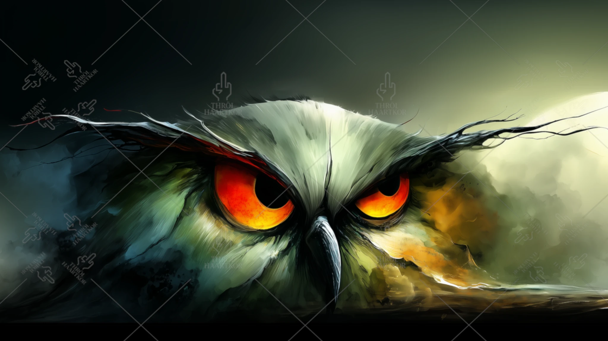 Badly Awakened Owl - 16:9 - An owl not happy to have been woken up