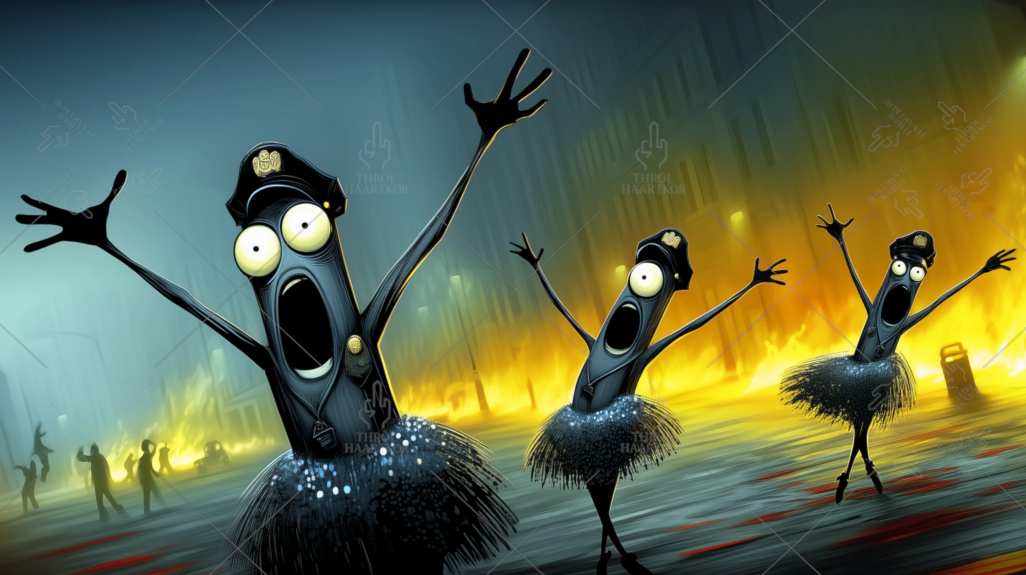 The Reality Behind the Role - 16:9 - A bunch of cops in tutus showing us what they're really capable of... which is to say, nothing.