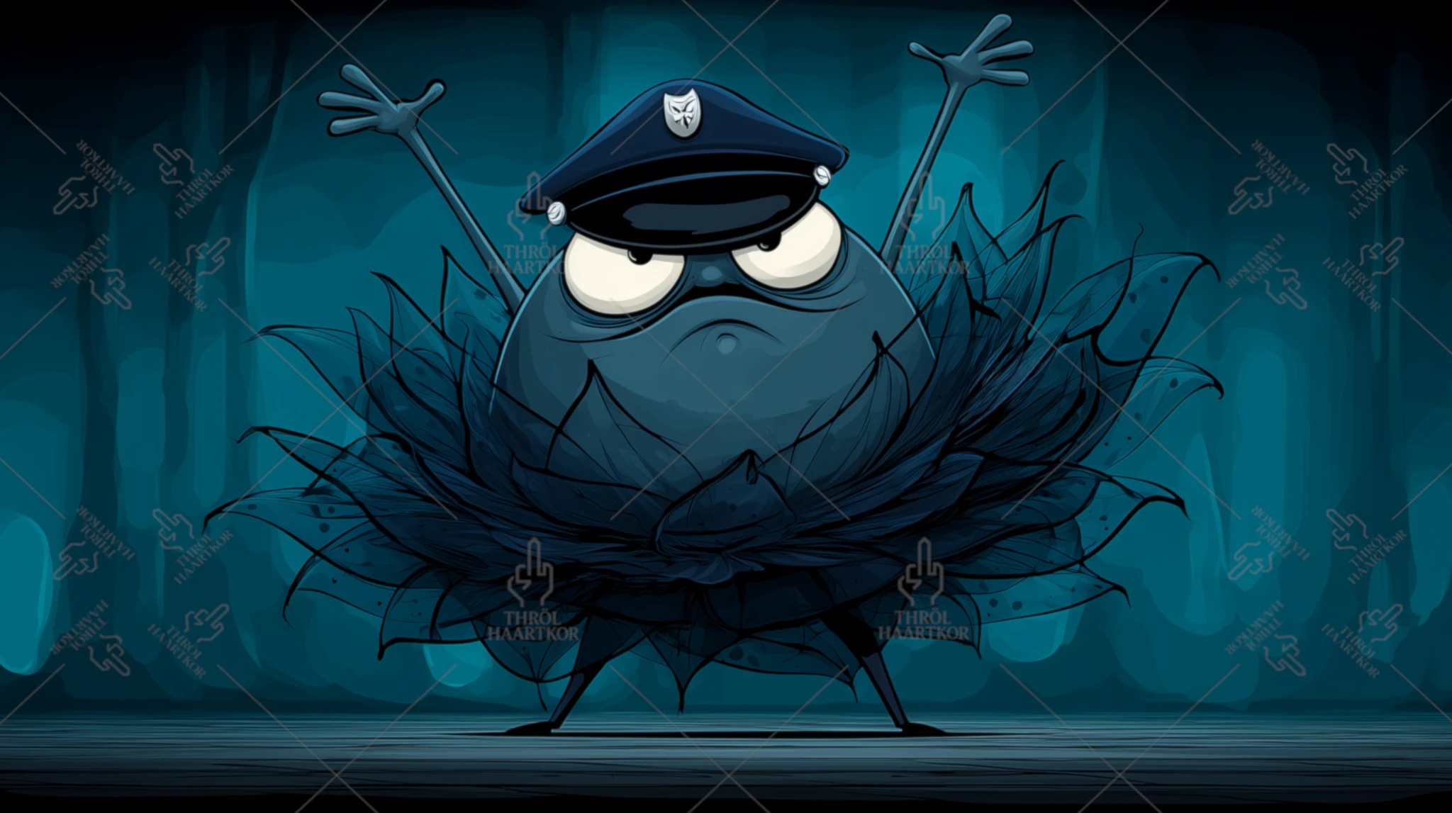 The Reality Behind the Uniform - 16:9 - A cop in a tutu, which represents the reality of their uniform, which I spit on.