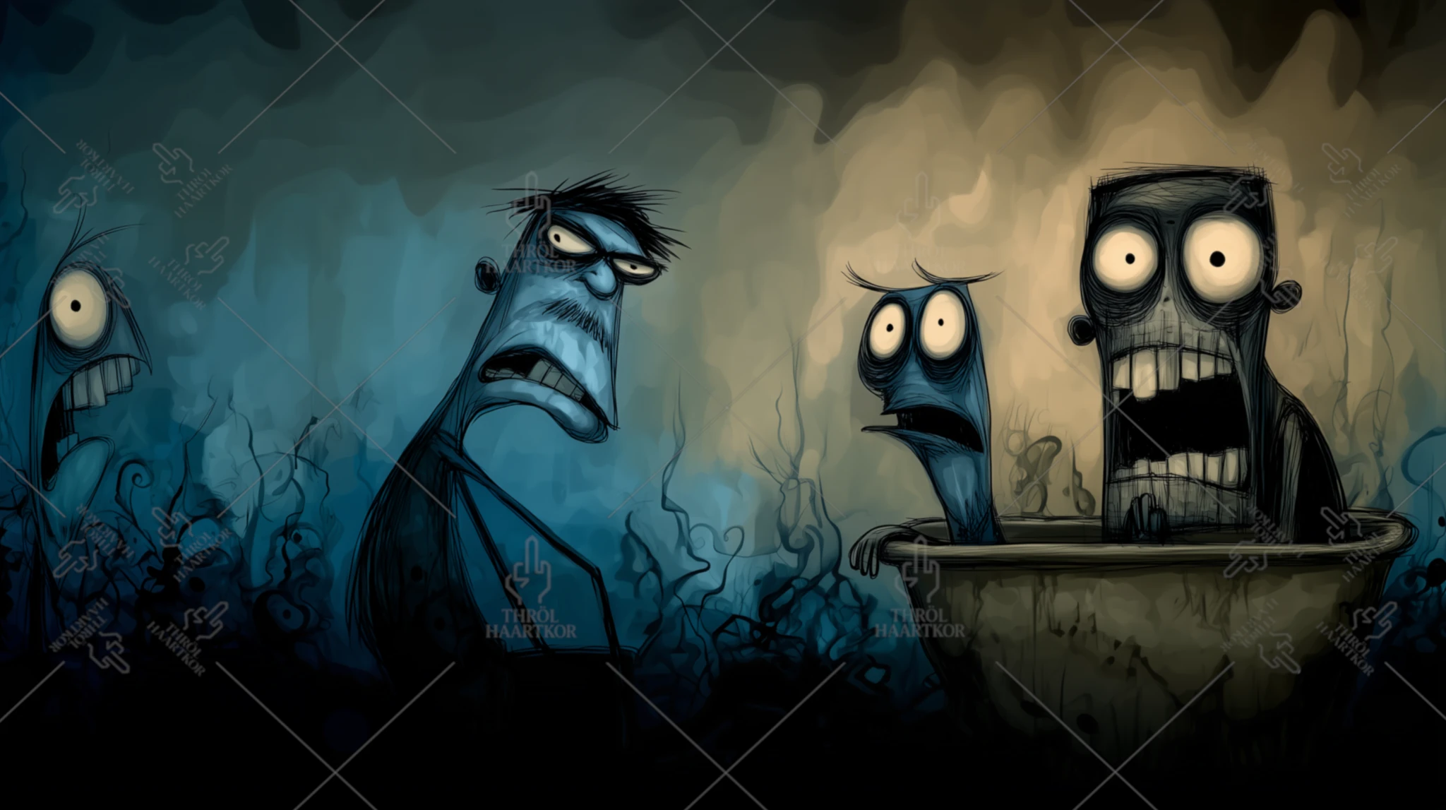 Unexpected Visitor - 16:9 - Four men caught in a rather strange scene