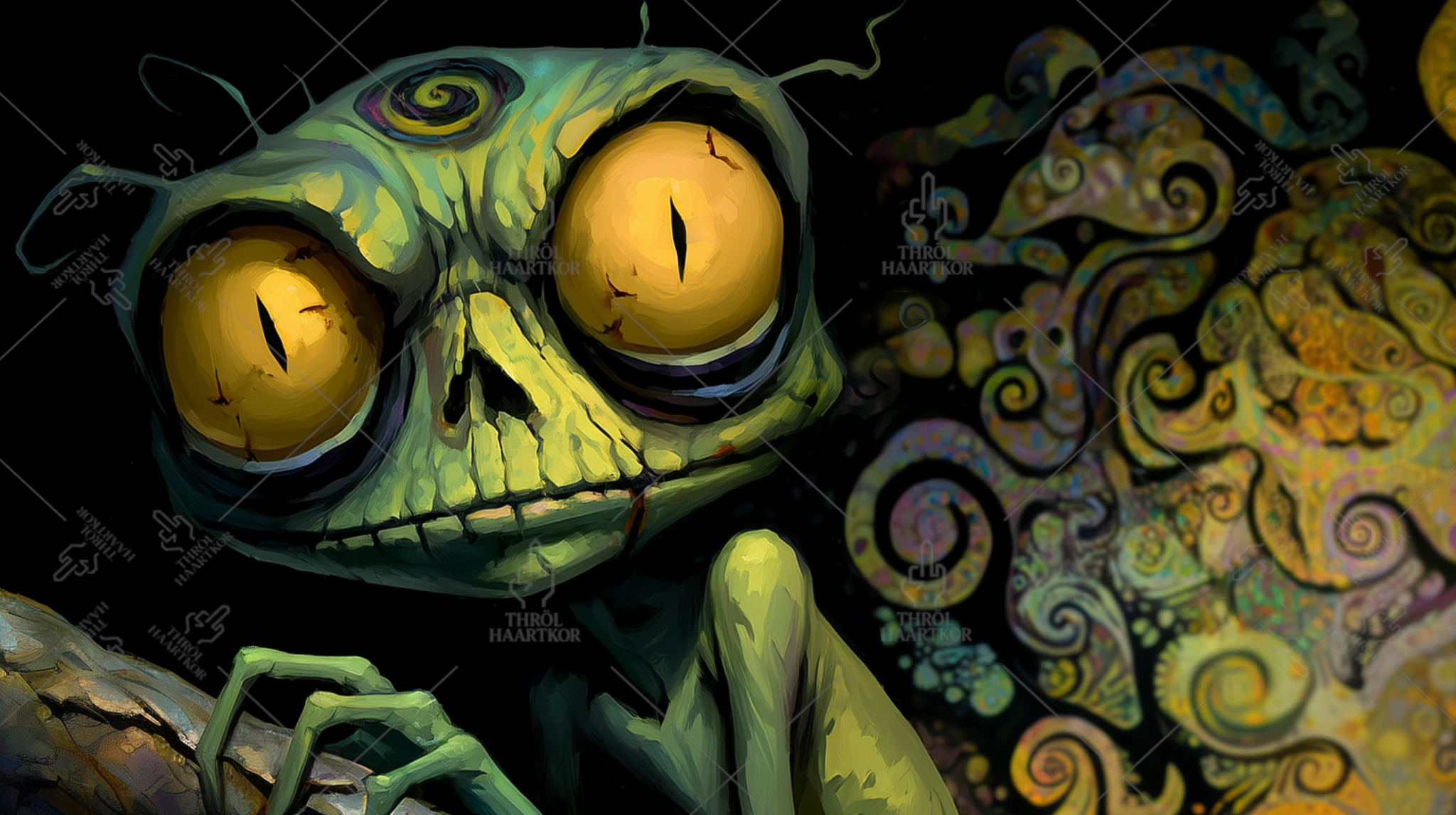 Clerk of Hallucinations - 16:9 - the creature guardian of hallucinations