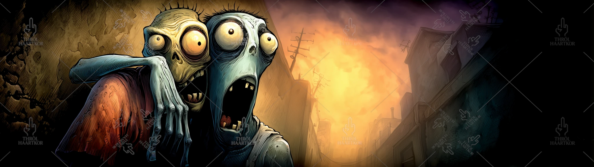 Look At My Psylocap Bad Trip - 32:9 - Two Rimworld colonists in the middle of a bad trip on psilocybin