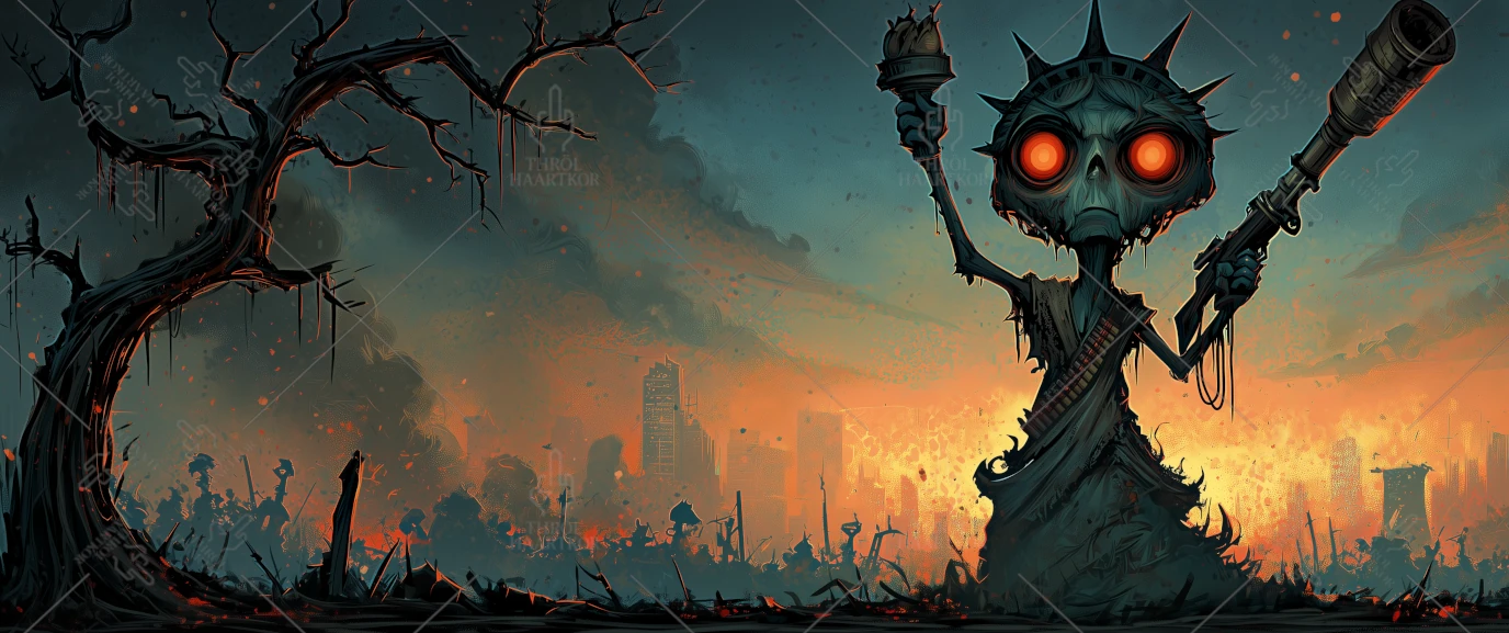 Freedom Regained - 21:9 - The Statue of Liberty has finally taken matters into her own hands.