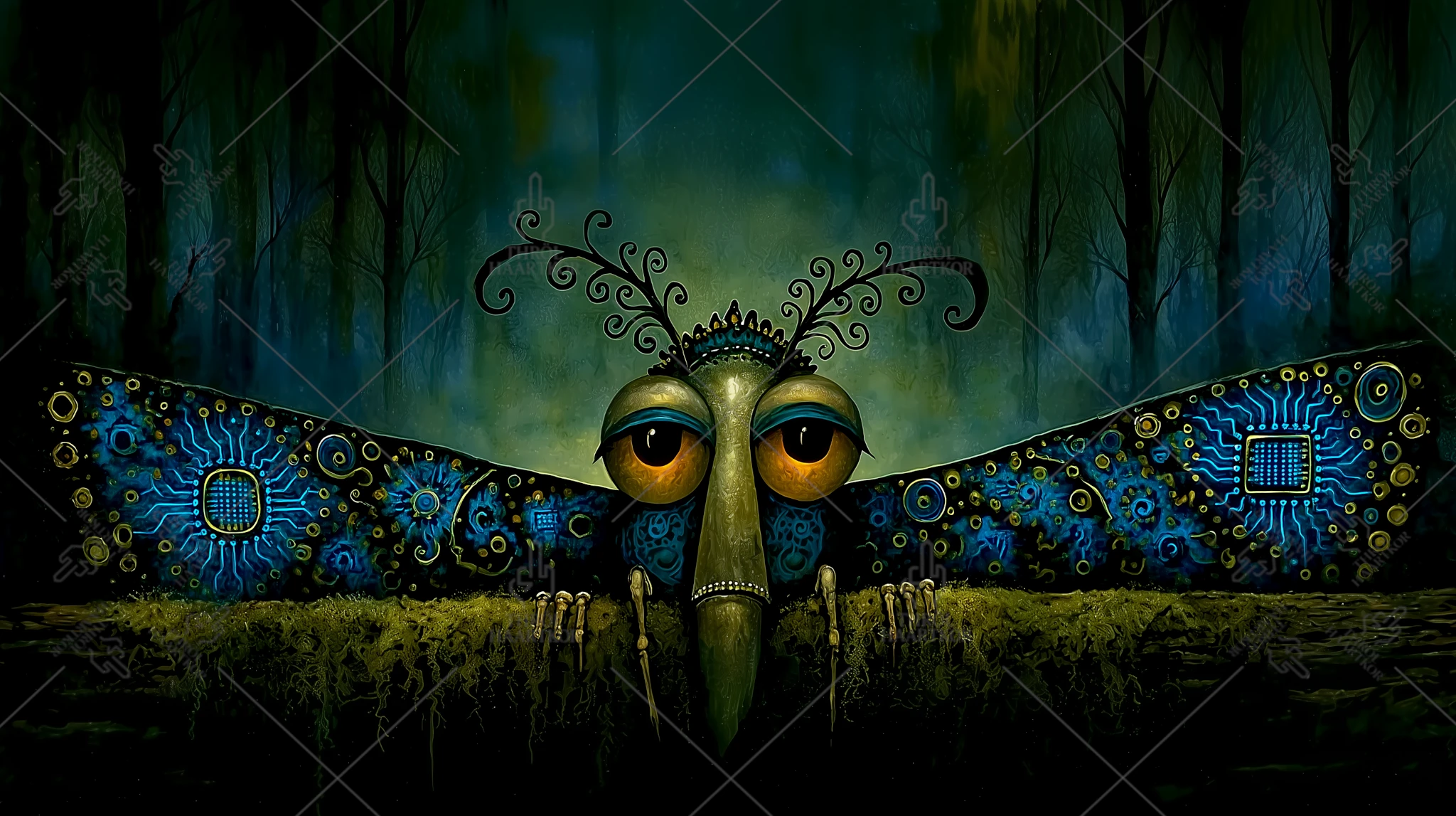 Under the Mask - 16:9 - A brilliant butterfly, but jaded by life.