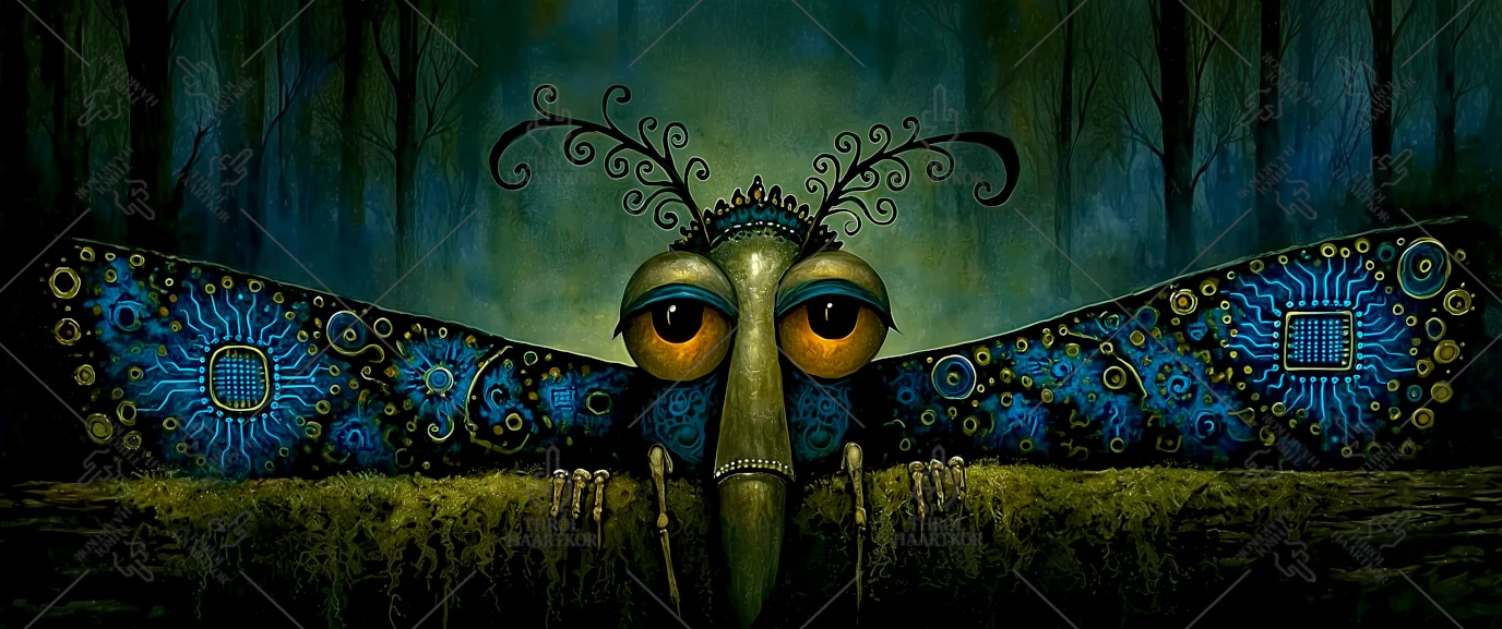 Under the Mask - 21:9 - A brilliant butterfly, but jaded by life.